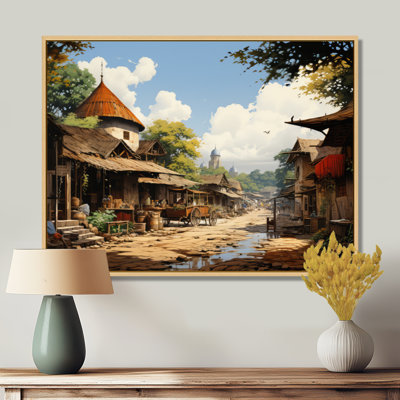 African Market Bazaar - African Art Canvas Prints