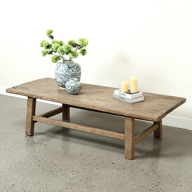 Solid Wood Coffee Table, 16.5" H x 66" L x 24" W