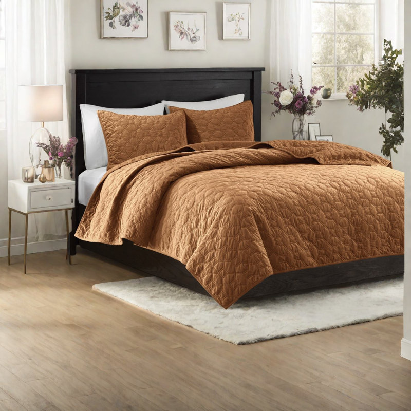 Soft Velvet Bedding Sets, King Cal King Geometric Rustic Home Comfort