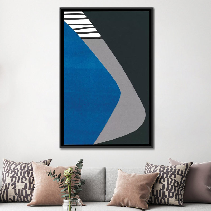 «memphis, H 60 po x l 40po x P 1,5 po, Toile avec cadre noir