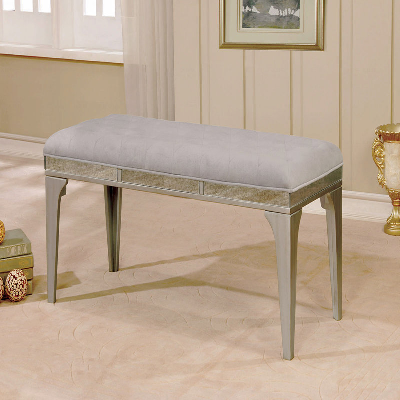 Coussin de siège en flanelle capitonnée 1 pièce de style transitionnel
