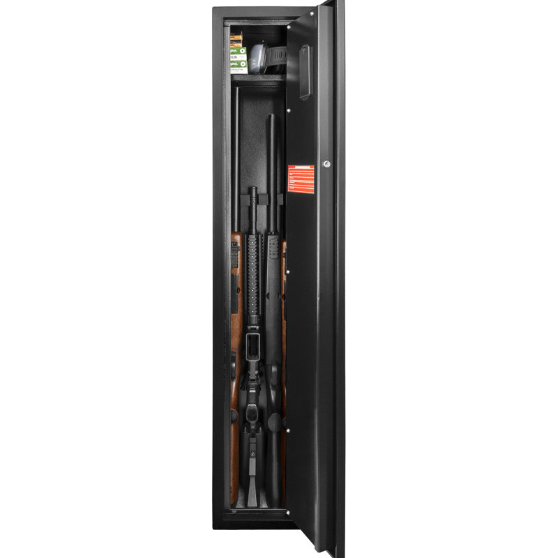 83 Cu Ft Biometric Safe Box - Quick Access And Silent Mode Black Sleek Design For A Professional Look