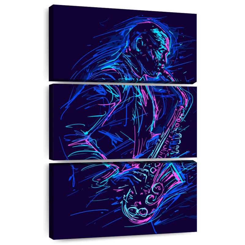 Abarca abstrait jazz, H 32 po x l 20 po