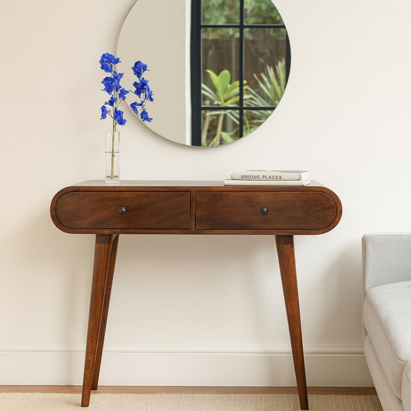 Helvie 36'' Solid Wood Console Table