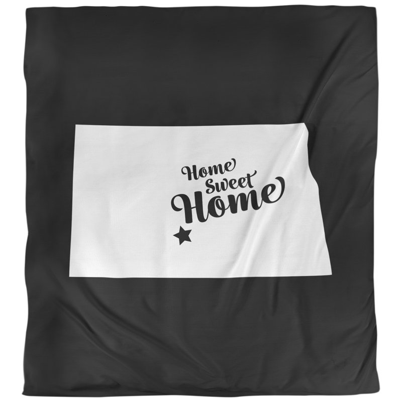Housse de couette bismarck doux, Housse de couette pour grand lit, Noir, Polyester brossé