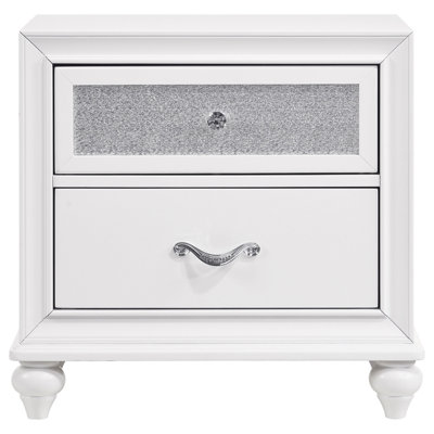 Barzini 2-Drawer Nightstand White