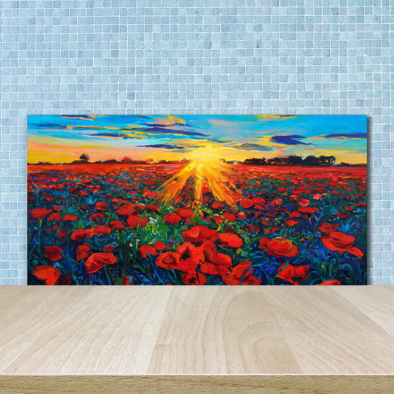 Constanze 50cm W x 100cm L Glass Peel and Stick Panel
