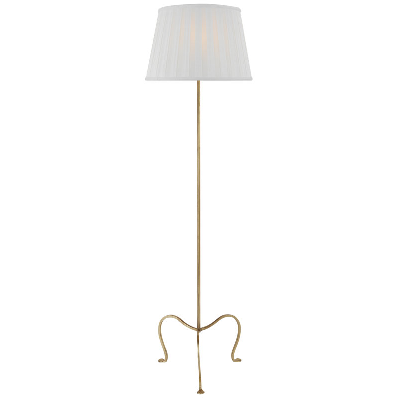 Albert Floor Lamp, Gilded Iron