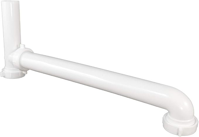 Plastic End Outlet Waste for Tubular Drain Applications 1-1/2 Inch White