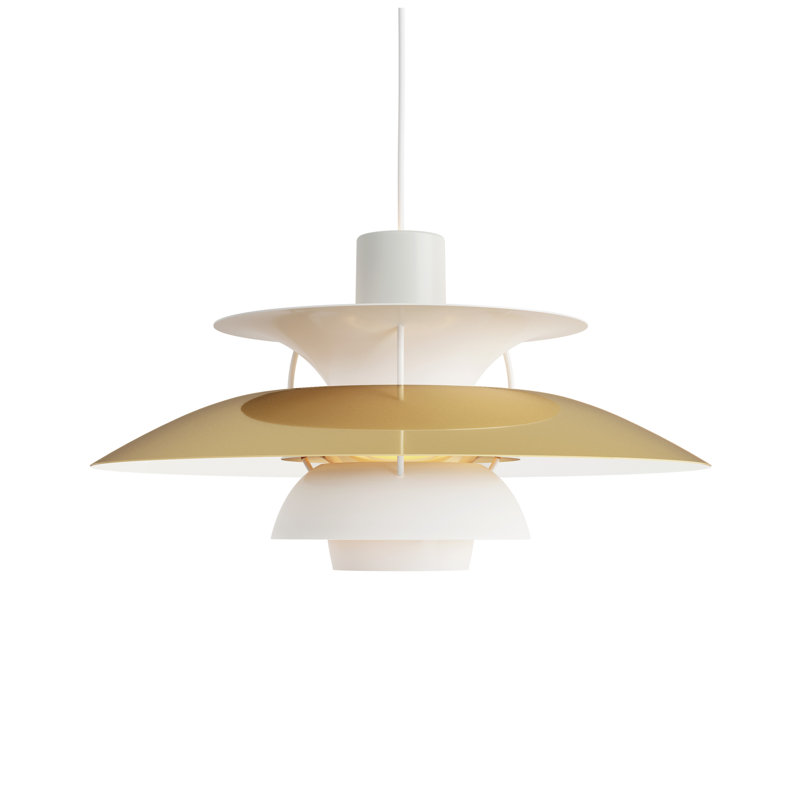 PH 5 1 - Light Pendant, Brass, 10.5" H x 19.5" W x 19.5" D
