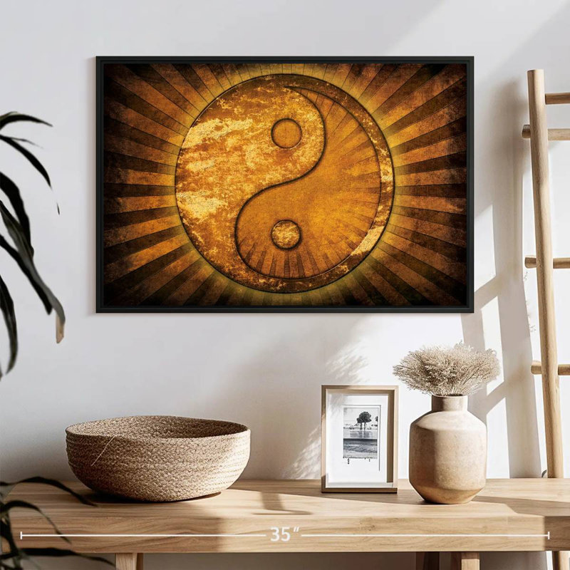 Kerrick Sun Rays Yin Yang, H 17 po x l 25 po