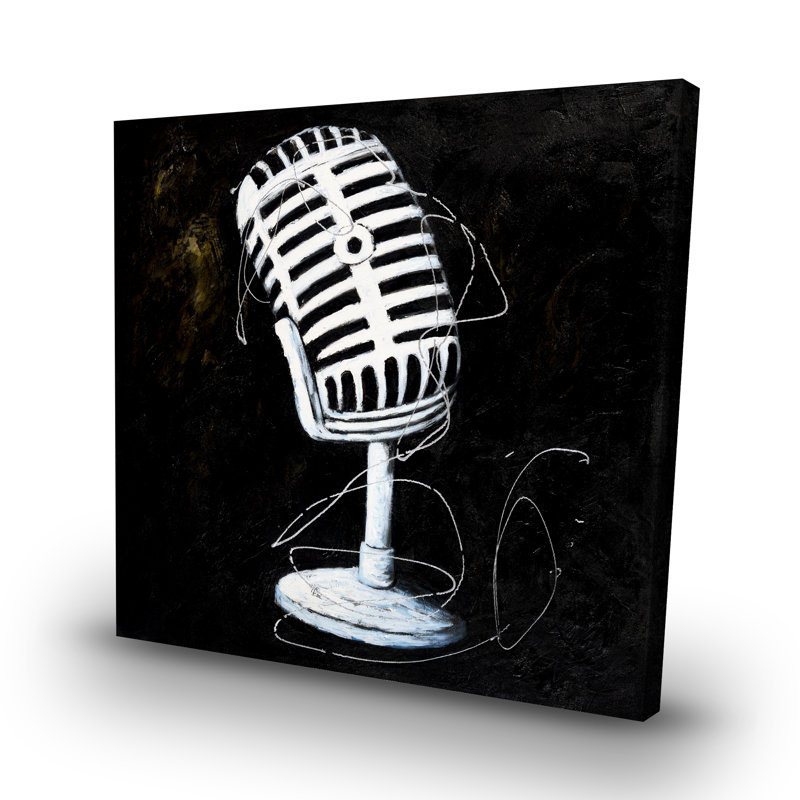 Microphone - 32"x32" art on canvas