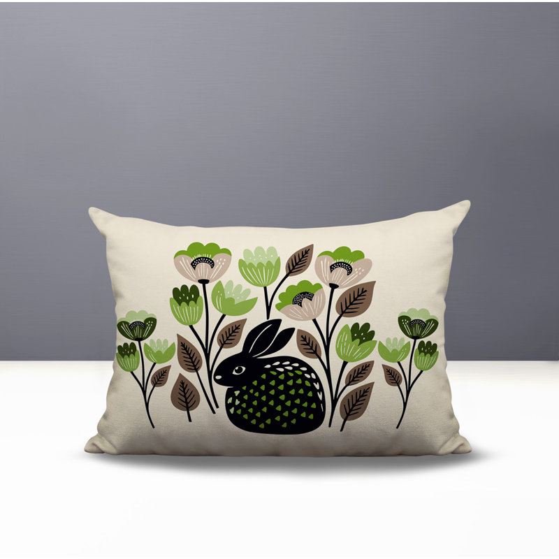 Coussin lombaire réversible intérieur / extérieur Rayo Rabbit, Rectangle H 14 po x l 20 po, Chartreuse