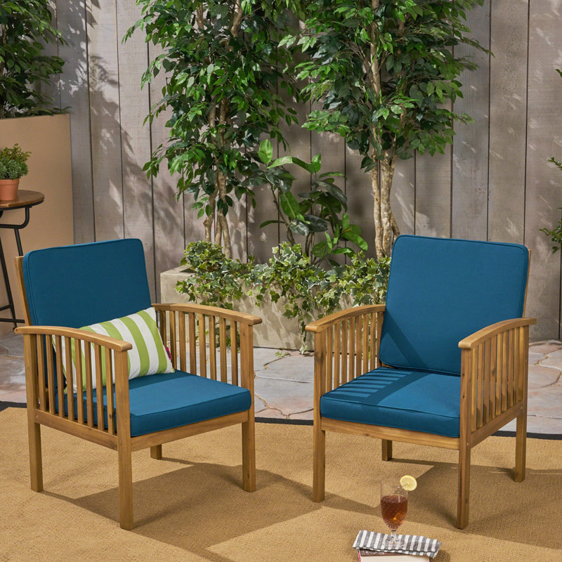 Chaises d'extérieur en bois (de 2) - Rehaussez votre style avec 2, Brun, Marron clair