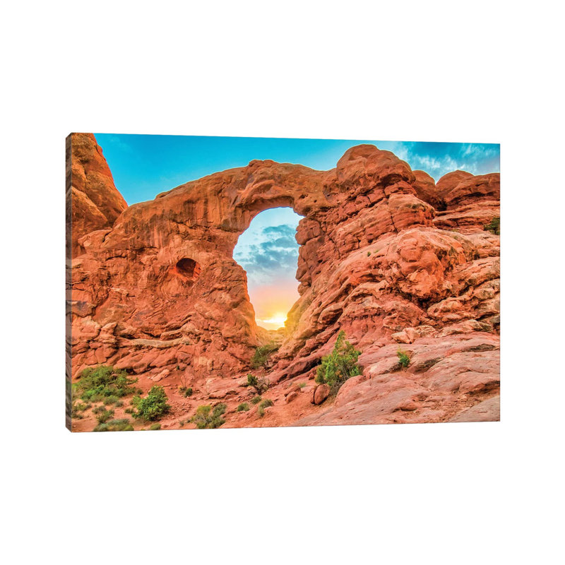 Desert Arch Sunset by Mark Paulda - Print on Canvas, Wrapped Canvas, 30.48cm H x 45.72cm W x 1.91cm D