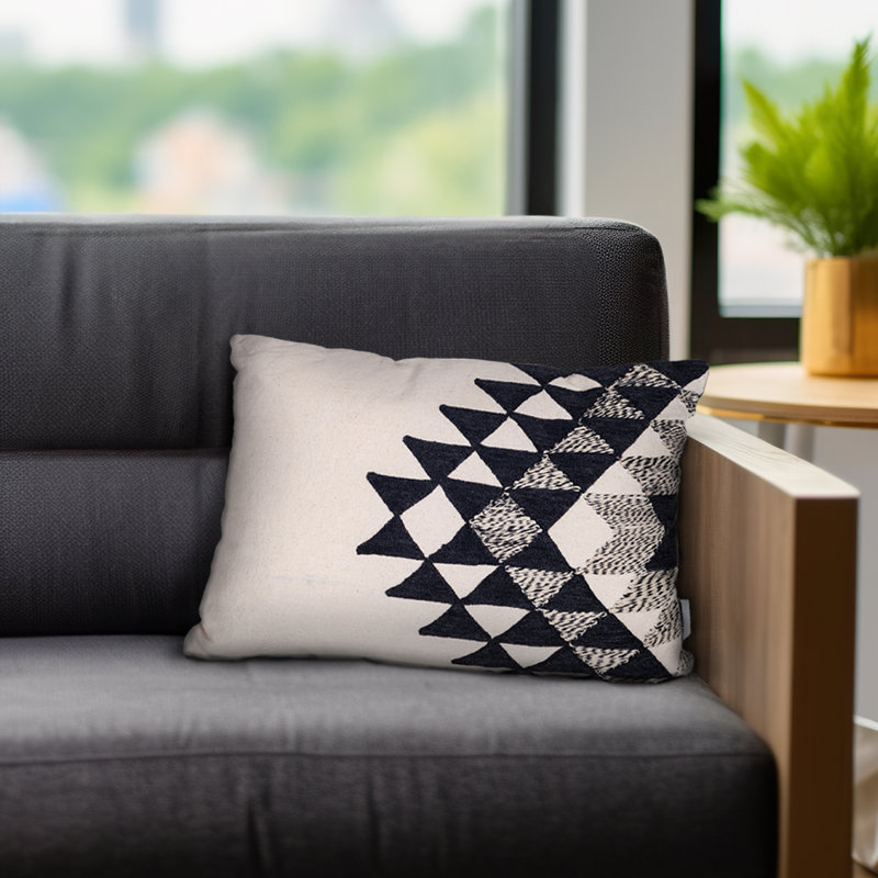 Parkland Collection Transitional Geometric Beige 14" x 20" Pillow