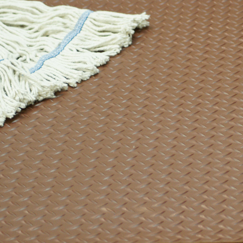 Revêtement de sol en caoutchouc Diamond, Brown, H 0,14 po x l 36 po x P 12 po