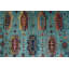 Wool Oriental Area Rug in Light Blue