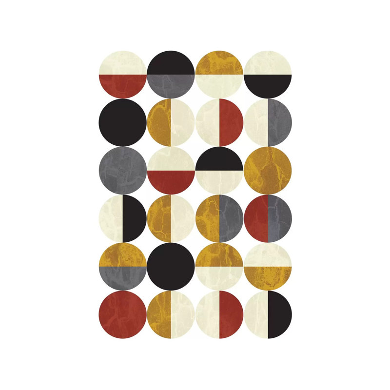 « demi-cercles », impression, Toile tendue, H 48 po x l 32 po x P 1,5 po