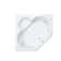 60" L x 60" W Corner Whirlpool Acrylic Bathtub with Center Drain in White