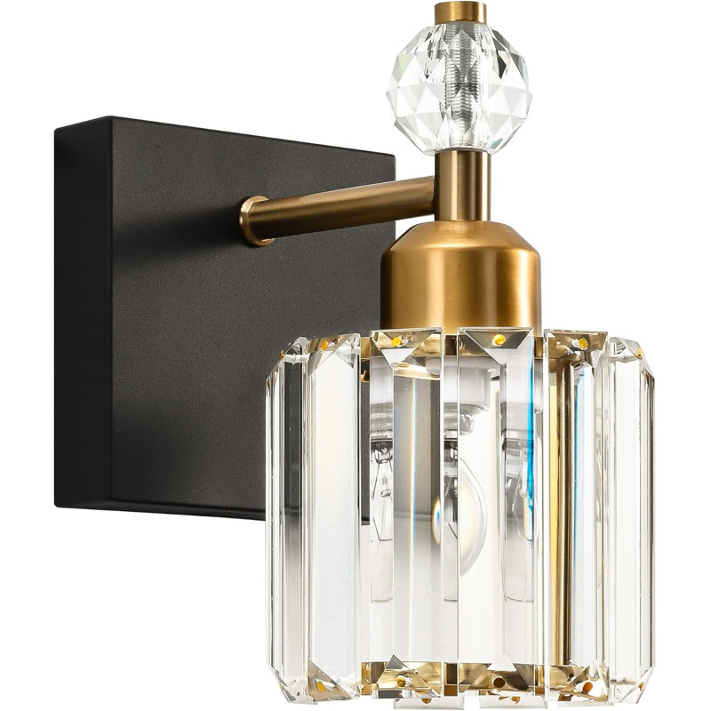 Luminaire de salle de bain moderne en cristal, compatible avec les ampoules E26, conception imperméable, installation facile, homologué UL