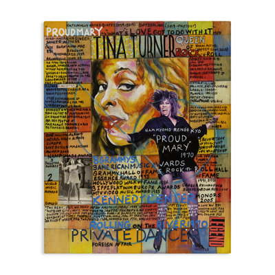 Tina Turner Collage Canvas Wall Art by Sabin