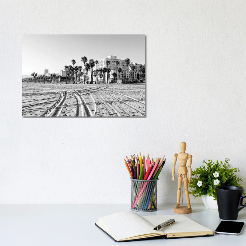 On Santa Monica Beach by Philippe Hugonnard - Wrapped Canvas Print, 20.32 cm H x 30.48 cm W