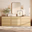 Commode moderne à 9 tiroirs en bois, commode de rangement sans poignée avec base de plancher solide, armoire de rangement minimaliste pour le salon de la chambre à coucher-1632040169