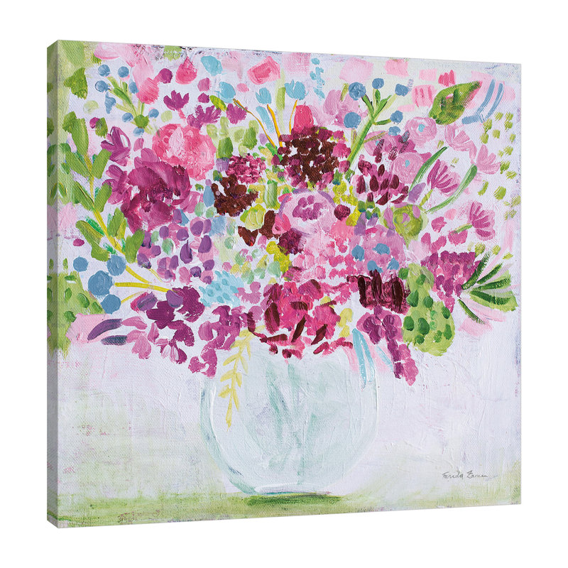"Garden Fun Bright", toile tendue par Farida Zaman, H 24 po x l 24 po x P 1,5 po