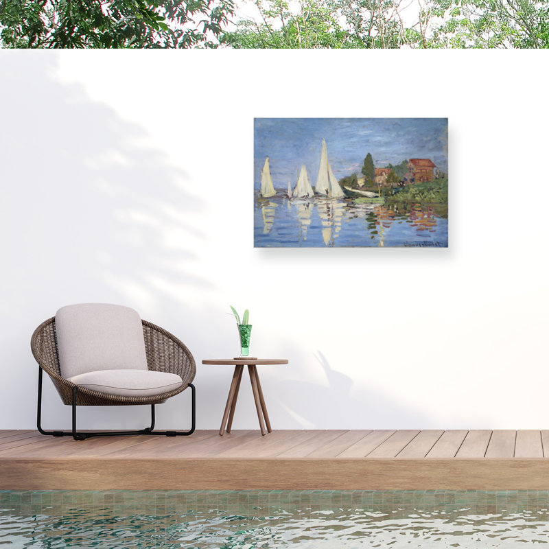 Régate bolologienne Claude Monet à Argenteuil, H 16 po x l 24 po