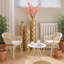 Ensemble de 3 grands vases de plancher décoratifs dorés - Pièces décoratives modernes en métal pour les mariages, les salons, les centres de santé, les écoles et les espaces communs