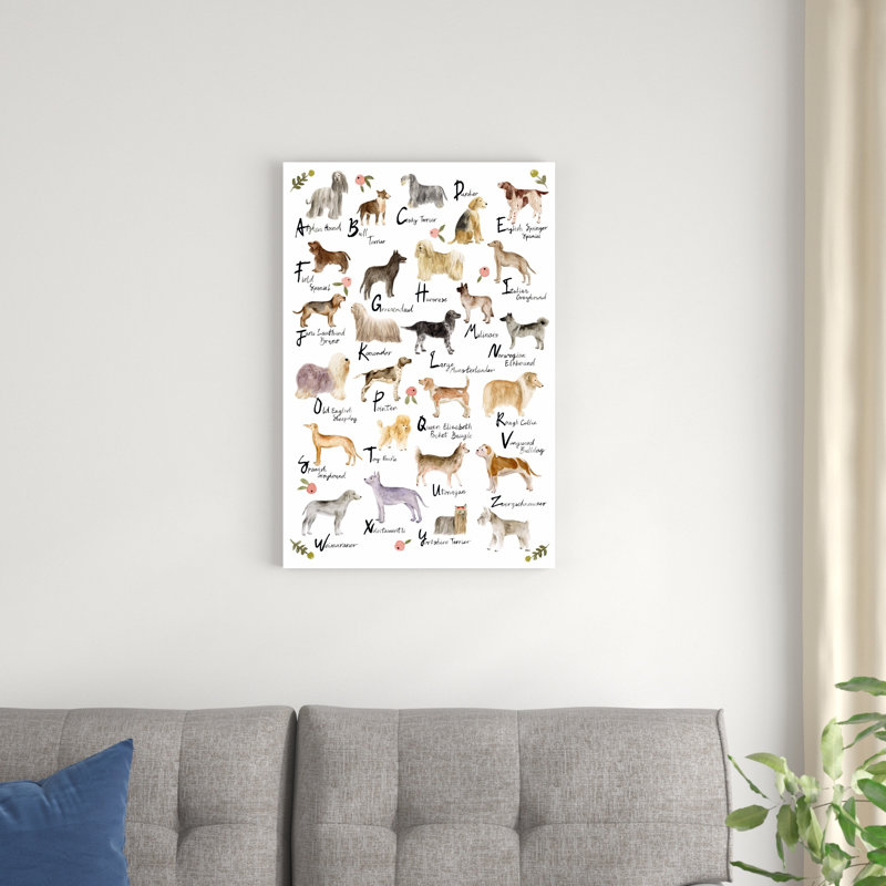 Alphabet chien, H 18 po x l 12 po