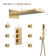 Rainier 4-Function 22" Wall Mounted Thermostatic Complete Shower System with 6 Body Jets and Rough in-Valve