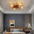 Low Profile Caged Ceiling Fan With Lights Remote Control, Embedded Modern Industrial Ceiling Fan-624543628