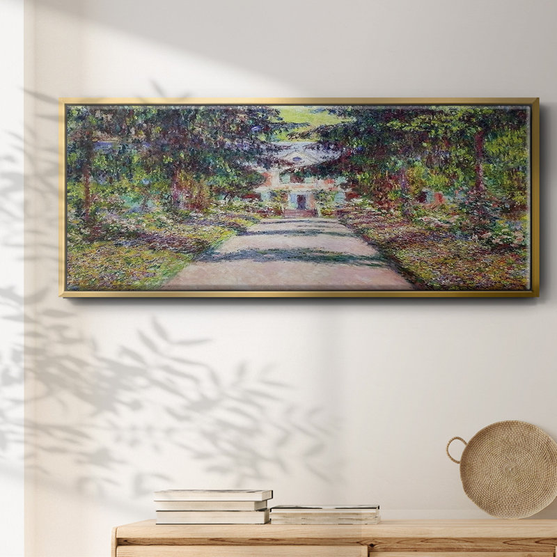 Sentier dans le jardin de Monet à Giverny, 1900 - toile encadrée, H 20 po x l 50 po