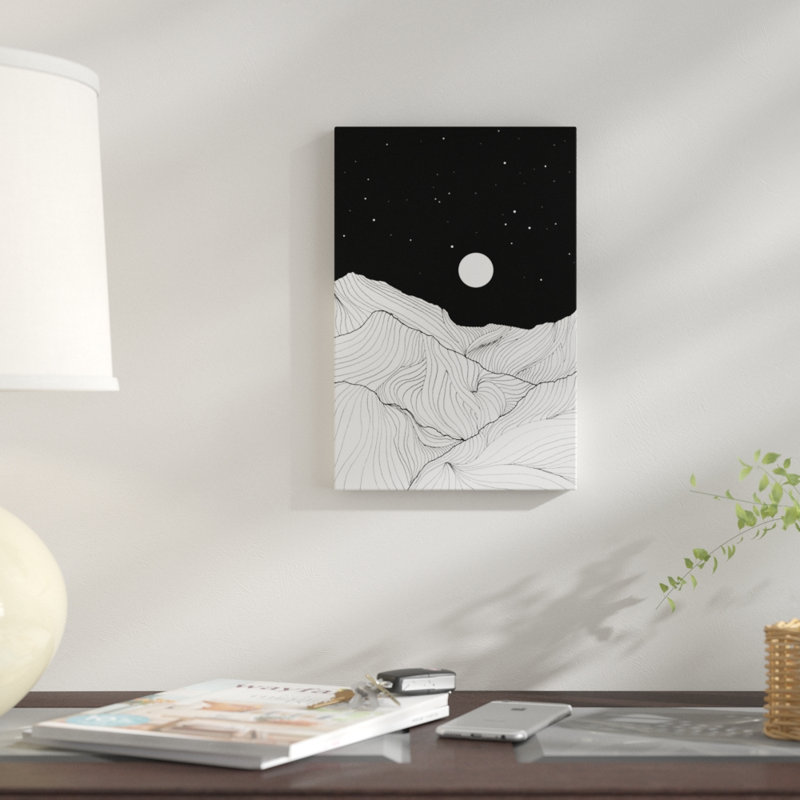«Lines», impression sur toile tendue, H 26 po x l 18 po x P 1,5 po, Pas de tapis, Toile tendue