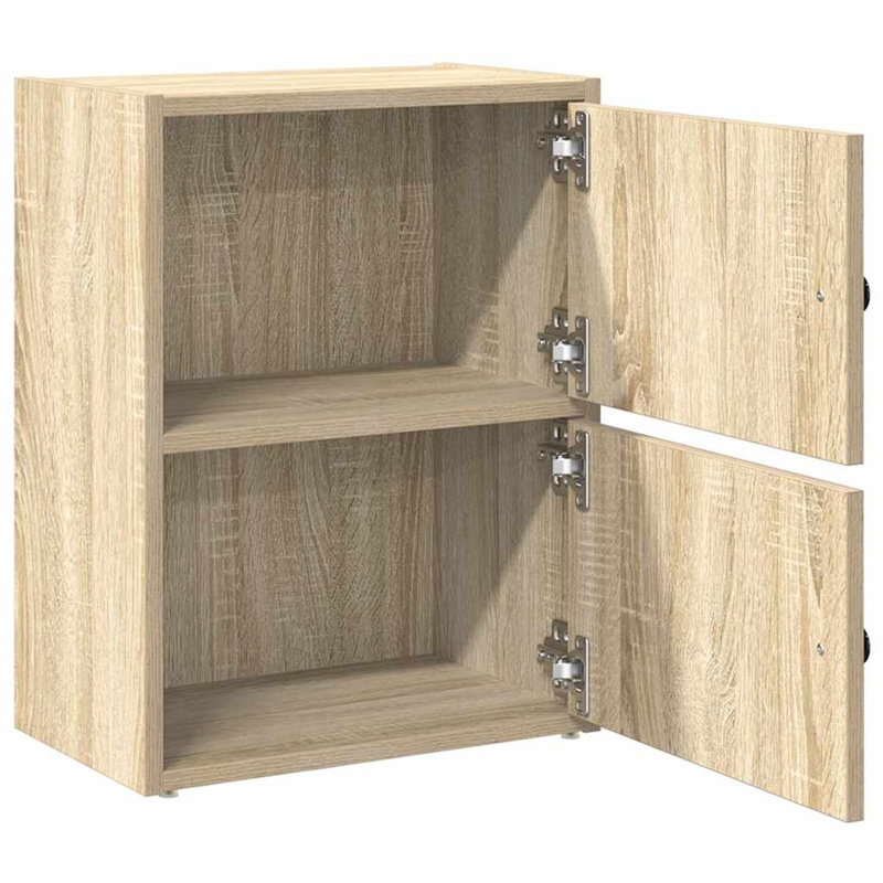 Shanetra 40cm W Bookcase, (2 Shelves) 52cmH x 40cmW x 24cmD, Sonoma Oak