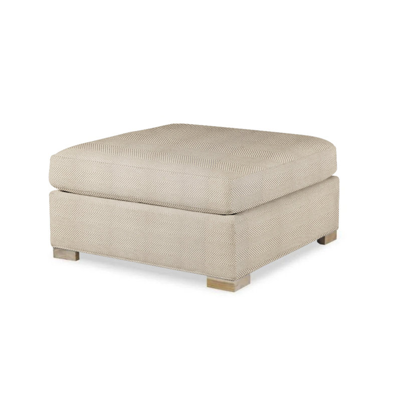 Landon Outdoor Teak Ottoman, Sand 51900L21