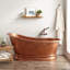 Paxton 59" Free Standing Copper Soaking Tub with Right Drain and Overflow-1173892362