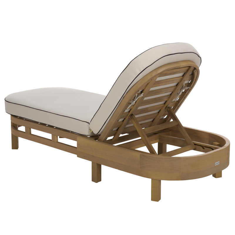 Kento Chaise Lounge, Ivory Black