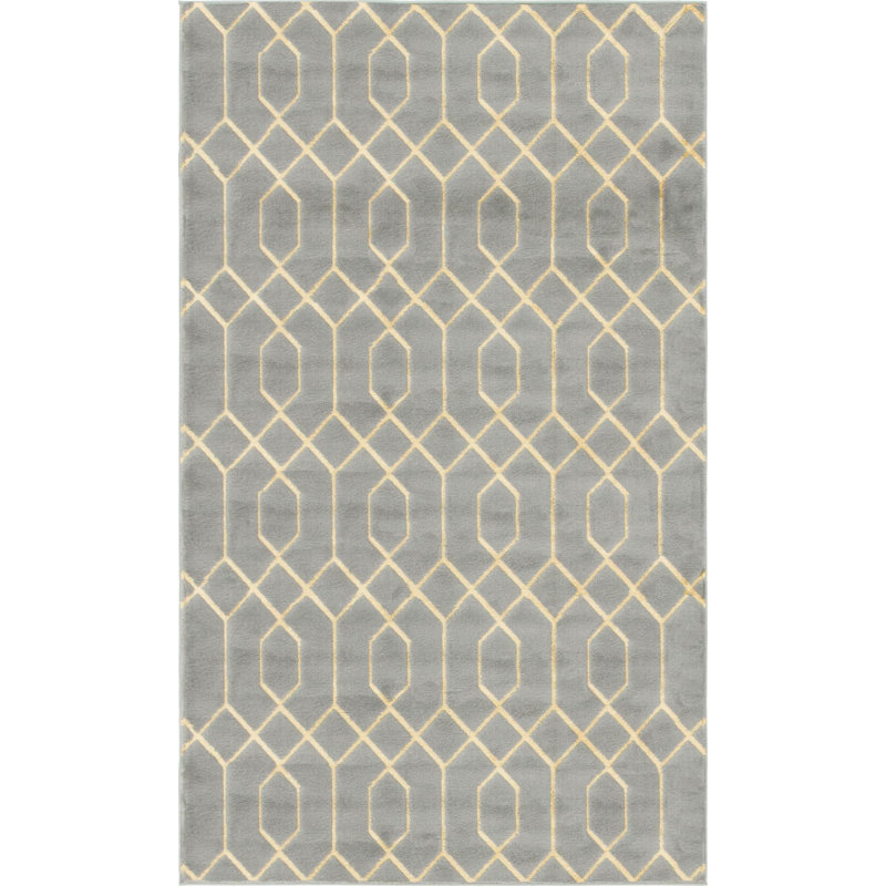 Geometric Area Rug, Rectangle 160 cm x 243.8 cm