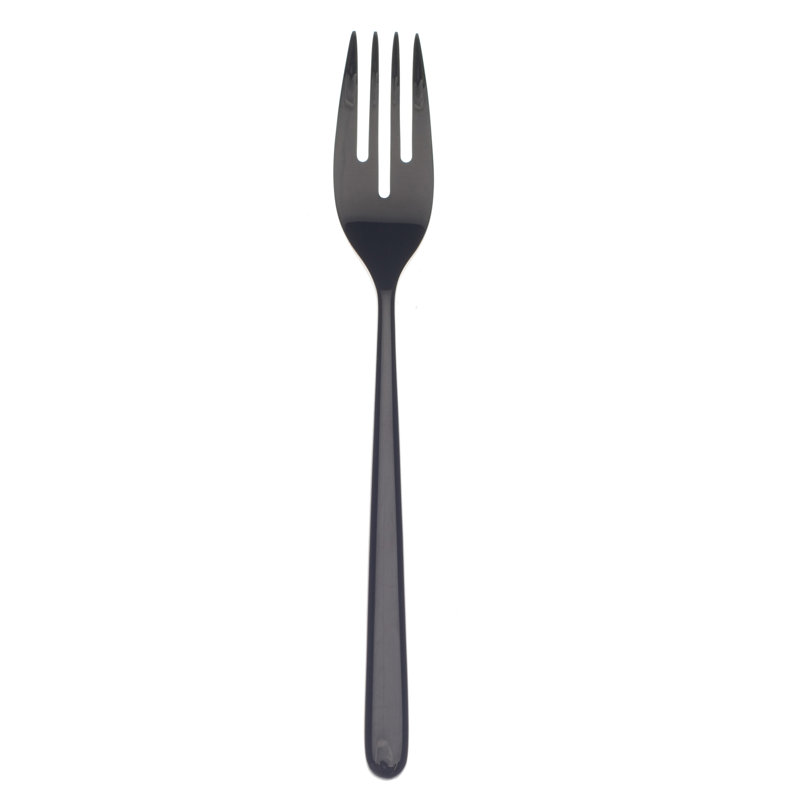 Fourchette à poisson de table Linea - 12 pièces, Oro-nero