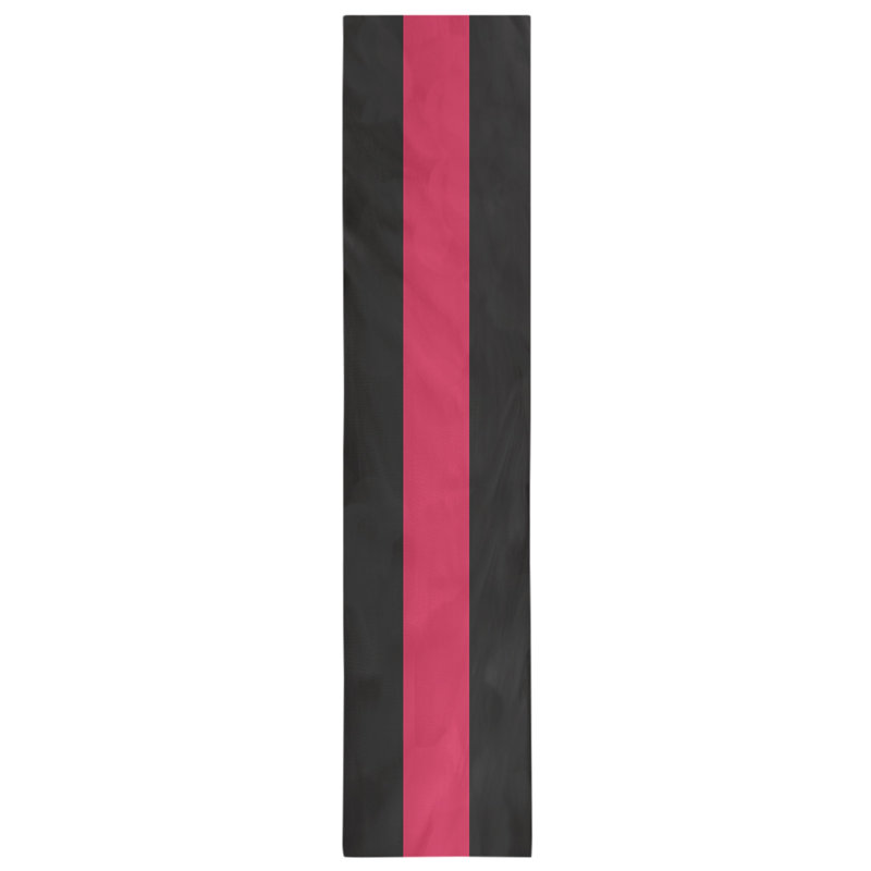 Toronto Basketball Table Runner, 90" L x 16" W, Black/Red/Black, Poly Twill