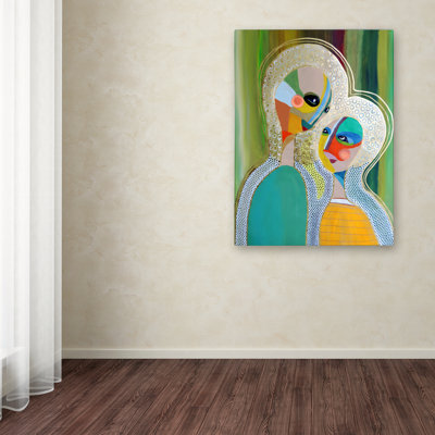 Wrapped Canvas Wall Art - Sylvie Demers 'Aura 3' Wall Art for Living Room, Bedroom, or Office Décor - 14x19