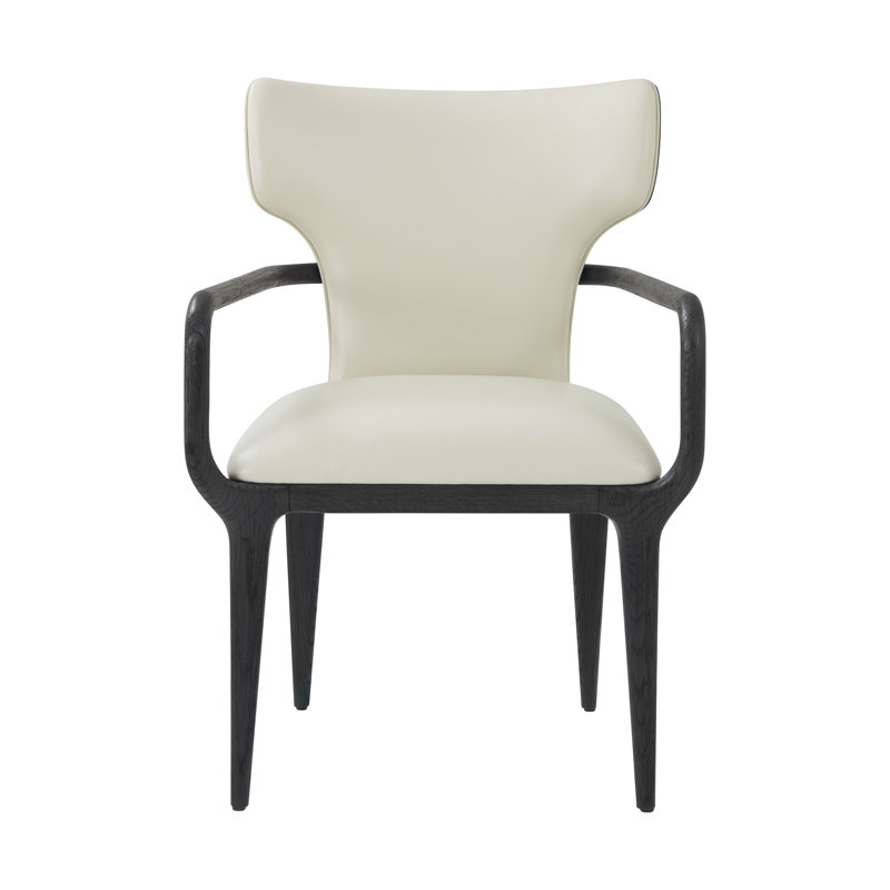 Repose Leather Arm Chair, Charcoal