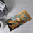 Non Woven Thin Type Printed Rug with Abstract Blue and White Motifs Ideal for Modern Interiors-128548987