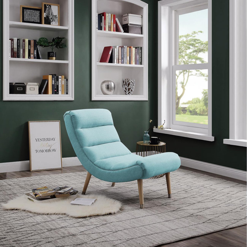 Kayla Upholstered Accent Chair, Blue