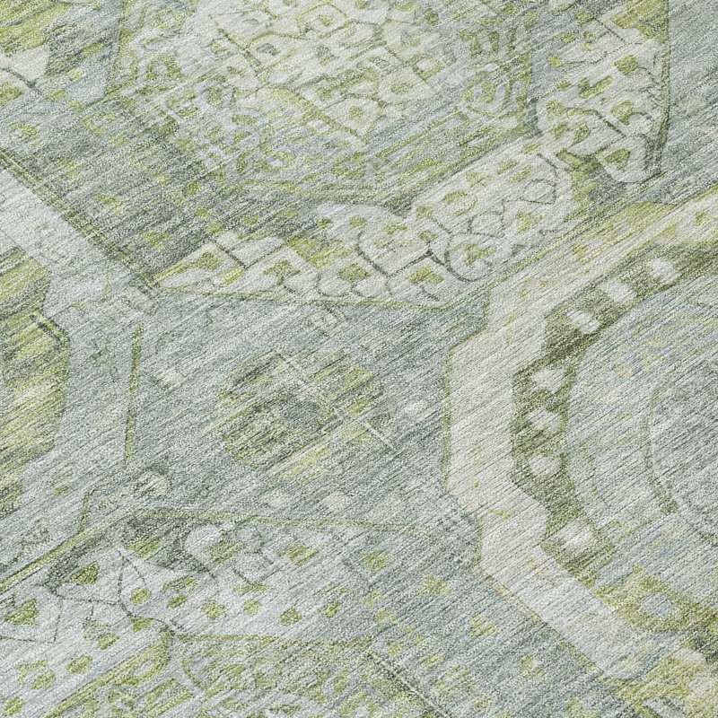 Tapis sauge intérieur / extérieur lavable à la machine Claudian ACN1661, Rectangle 1 pi 8 po x 2 pi 6 po