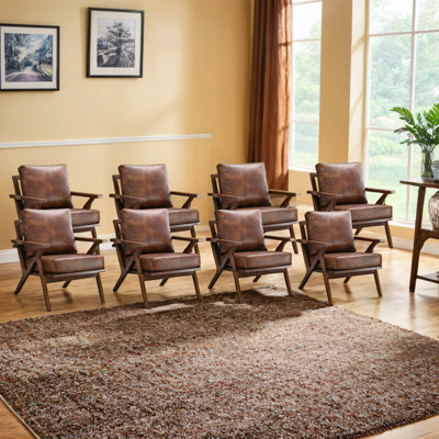 Fauteuil en similicuir avec structure en bois massif Joichiro 
