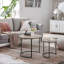 Aniyiah 2PC Round Nesting Tables Grey